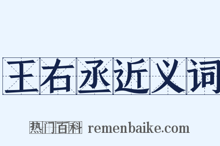 王右丞近义词是什么意思的图片